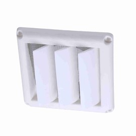 Jiawu New Plastic Vent Grille Cover with Fly Screen, Practical Wall Duct Ventilation Grill for Indoor and Outdoor Circulation, Home Decor Accessory, White 1Pc (15 * 15cm)
