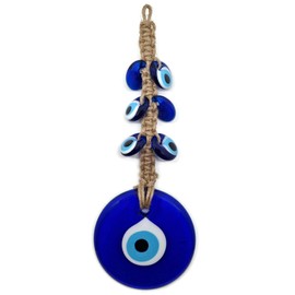 MYSTIC JEWELS - Turkish Eye Amulet Macrome with Jute, House Protection
