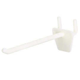 sourcing map Plastic Pegboard Hooks 4 Inch Fits 1/4 Inch Holes Pegboards for Store Garage Office, Pack of 20