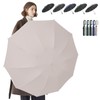 Mustarpicking Travel Folding Golf Umbrella 10 Ribs Automatic Open/Close,Lightweight Portable