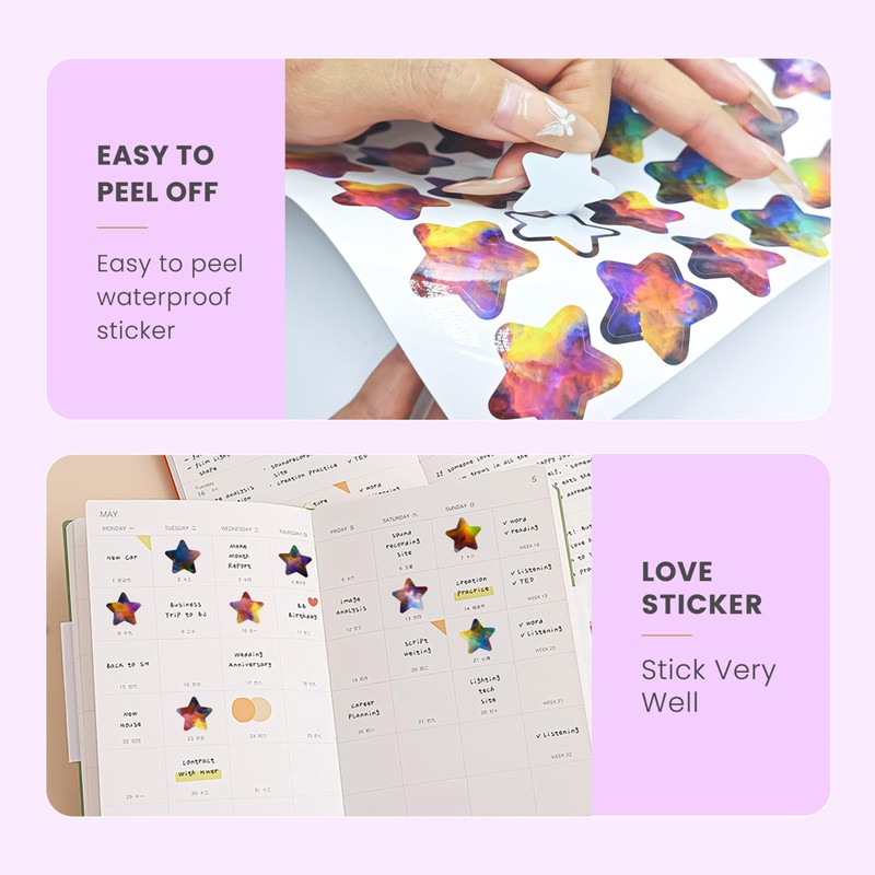 800 Reward Stickers，Rainbow Star Stickers for Kids Reward，Behavior Chart, Student