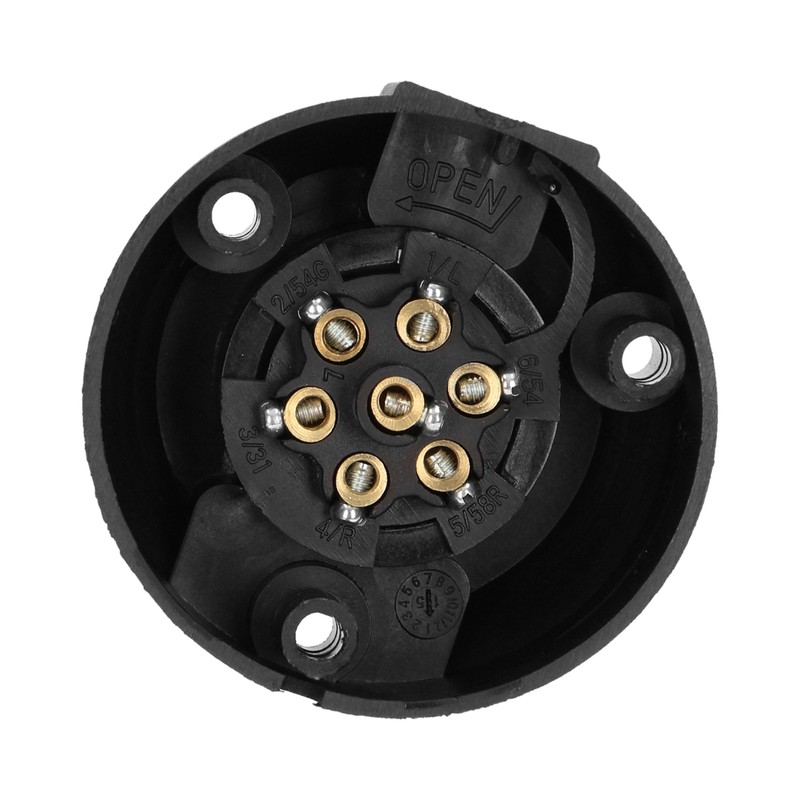 7-Pin Trailer Socket - Plastic Socket for Cars and Trucks