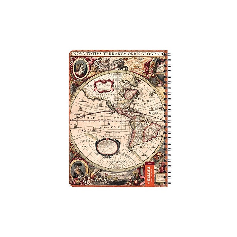 etmamu 398 World Notepad A5 60 Sheets Squared