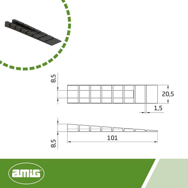 amig 23339 Mod.160 Bulldozer Wedge, Black/White