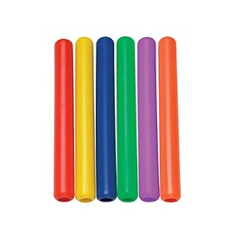 Sportime Beginner Relay Batons, 11-1/2 Inches, Assorted Colors, Set of 6 - 1478836
