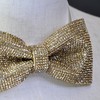 Gold Rhinestones Bow Tie for men women | Pre-tied Bow