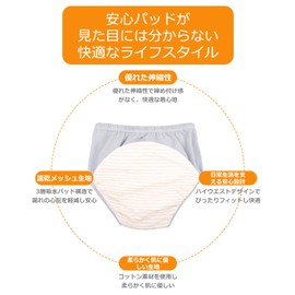 Tosiyoi Incontinence Pants, Women's, Elderly, Urinary Leak Pants, 100% Cotton, Water Absorbent, 5.1 fl oz (150 cc), Safe Shorts, Women's, Loose, Deep, Tightening, Stomach Contamination, Urinary