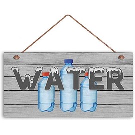 Water Wood Sign, Gray Wood Style, Drinks Summer Party Events 12x6inches(hjd158)