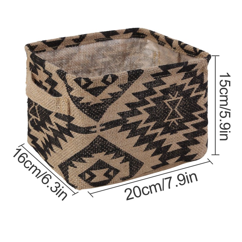 LessMo 4 Pack Storage Baskets, Collapsible Mini Storage Boxes, Canvas
