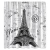 KDYDK Eiffel Tower Shower Curtain Retro Hand-Painted Postmar Seal France