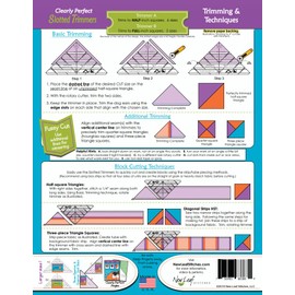 Clearly Perfect Slotted Trimmers by New Leaf Stitches- Quilting Tool for Fabric Cutting - Quilting Template and Stencil