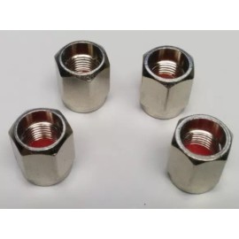 4 Domed Chrome Cushman Scooter Truckster Silver Eagle Valve Stem Caps UNIQUE!