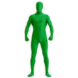Aniler Chromakey Green Bodysuit Invisible Effects Background Chroma Keying Green Body Suit for Green Screen Photography Photo Video (Medium, Fullbody Green)