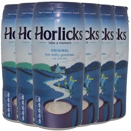 Horlicks Original Malted Milk Powder, Beverage Mix From England, Free of Artificial Colors, Sweeteners and Preservatives, 400 Gram (Pack of 6)