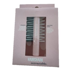 HairShark Retractable Hair Comb Pink Styling Tool for Volume & Teasing & Shine