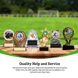 BuyAwardsandTrophies Sporting Clays Shooting Gun Resin Oval - Plastic Trophy with Base, Awards and Trophies for Sports Competition, Prizes for Adults and Kids Black, 4"