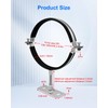 2 Pcs 6 Inch Adjustable Pipe Bracket, Heavy Duty Round