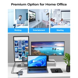 USB C Hub, SUTOUG Docking Station, 12 in 1 USB C Adapter Dongle with Dual HDMI 4K VGA 1080P 1000Mbps Ethernet PD 3.0 100W USB-C 3.0 TF/SD Card Slot Laptop Docking for MacBook and Windows USB-C Laptop
