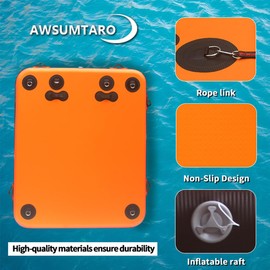 Inflatable Floating Platform，Inflatable Floating Dock，Multi-Scene Water Floating Platform，Suitable for Rivers, Lakes, seasides, Swimming Pools;