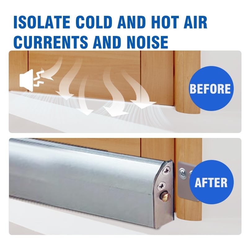 MIAO STEWARD Automatic Door Sweeping Aluminum Alloy 36-inch Surface-Mounted Type,
