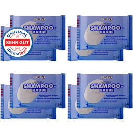 ZVG zetMedica 4 x Disposable Shampoo Caps - Shampoo Hood - Waterless Hair Wash - Medical Grade - Dermatest Certified and Skin Friendly - Includes Drying Cloth (Pack of 4)