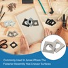 PATIKIL M16 Beveled Square Washers, 4 Pcs Thickness 2 to