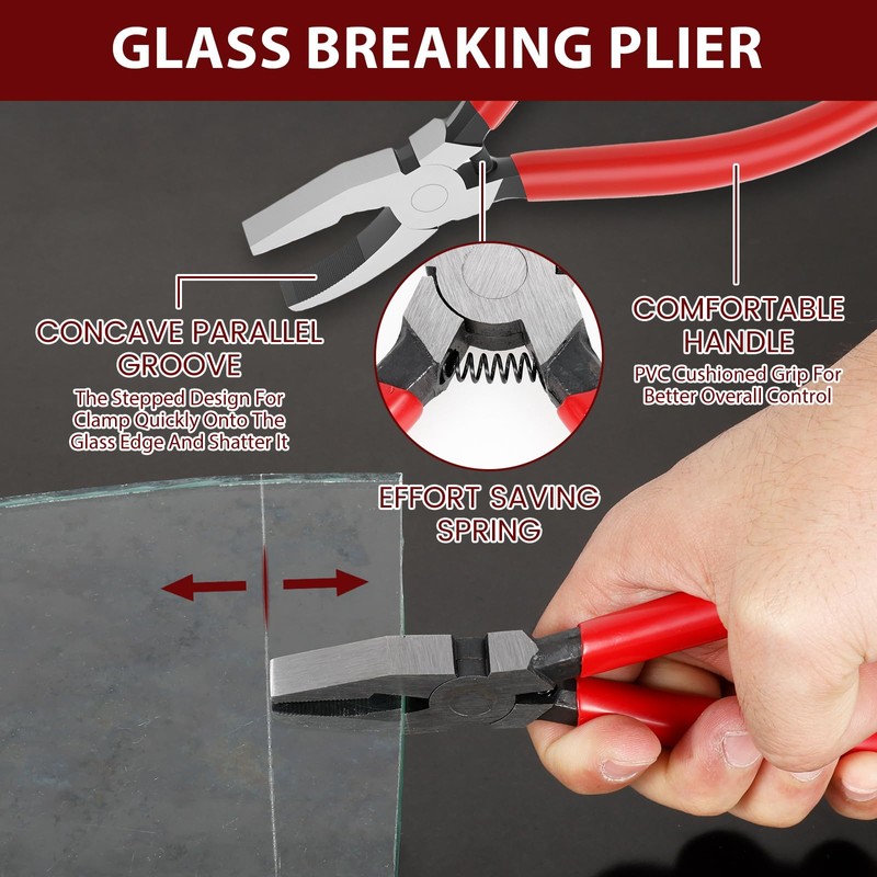 10PCS Glass Cutting Tools Kit,Glass Cutter 2-20mm with Glass Running