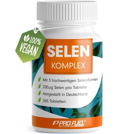 Selenium High Dose 365 x Selenium 200 μg Tablets - Selenium Complex from 3 High-Quality Selenium Sources: Selenium Yeast, Selenium Methionine & Sodium Selenite, Selenium Tablets - Laboratory Tested with Certificate - 100% Vegan