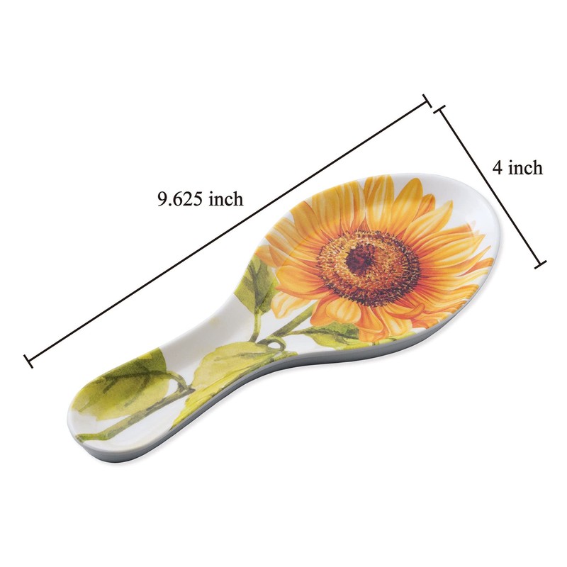 UPware Sunflower Melamine Spoon Rest, Cooking Spoon Holder for Stove