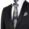 Alizeal Mens 3.15'' Fireworks Pattern Tie with Pocket Square Tie