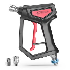 Stubby Pressure Washer Gun, Power Washer Gun with 3/8" Swivel Plug and 1/4" Quick Connector, High Pressure Water Handle with M22-14mm & 15mm Fitting, Compatible with Foam Cannon for Car Wash, 4000PSI