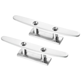 X AUTOHAUX 2pcs 6" Stainless Steel Flagpole Cleat Hook Boat Deck Rope Cleats