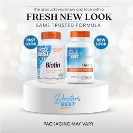 Vegan Gluten Free Biotin 120 Count Dietary Supplement for Healthy Growth