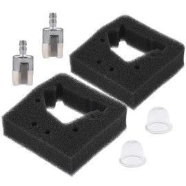 Aylux Pack of 2 17211-ZM3-800 Air Filter for Honda GX22 GX31 Engine FG100 Tiller Cultivator with Fuel Filter Primer Bulb