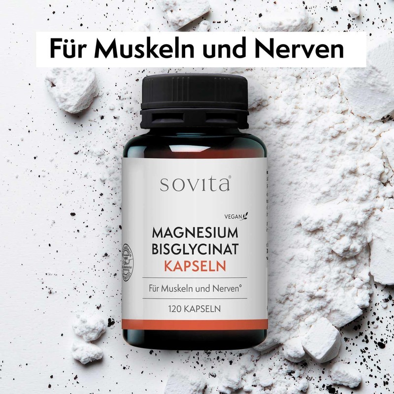 sovita Magnesium Bisglycinate - 120 Capsules - 300 mg Pure