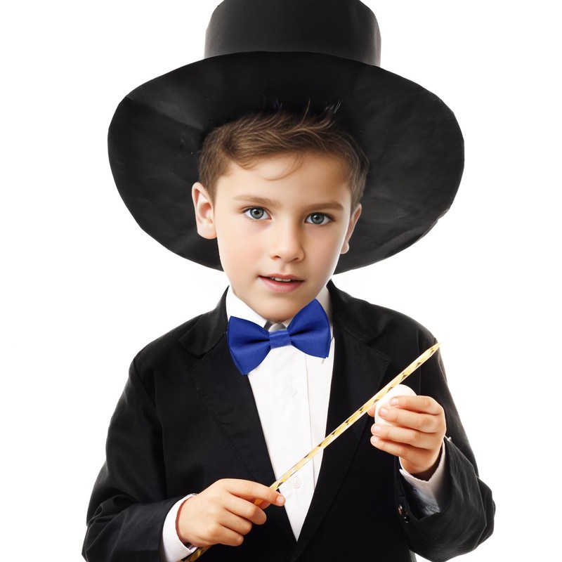 Bskifnn Kids Bow Tie Classic Solid Color Satin Bow Tie