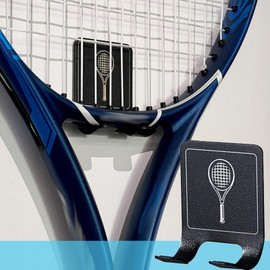 Wall Mounted Racket Holder - Tennis Racket Holder for Garage - Sports Equipment Accessories, Space-Saving Vertical Display Stand for Badminton, Tennis Paddle