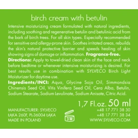 SYLVECO Birch Day Cream Combination Skin with Betulin Face Cream for Dry Skin and Blemished Skin Natural Cosmetics for Face and Neck Size 50 ml
