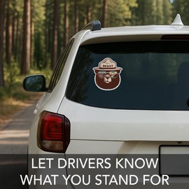 Funny Smokey The Bear Stickers, Retro Resist National Park Decals for Water Bottle Car Laptop Camping, Vinyl Nature Stickers Protect Our National Parks Gifts for Men, Women, Nature Lovers (Pack of 4)