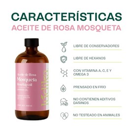 Lúdika - Aceite de Rosa Mosqueta 500 ml | Anti-Cicatriz y Anti-Estrías | Reductor de Manchas en la Piel | Estimulador de Circulación Sanguínea | Regen