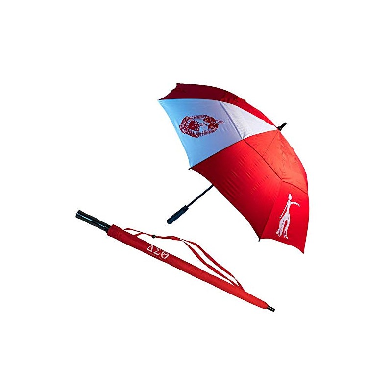 Delta Sigma Theta 30'' Wind Resistant Auto Open Folding Umbrella