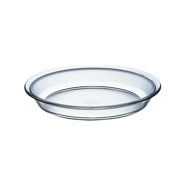 Iwaki KBC209 Heat-Resistant Glass Pie Dish, Outer Diameter 9.8 x