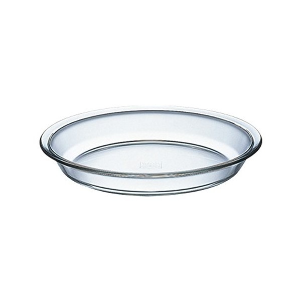 Iwaki KBC209 Heat-Resistant Glass Pie Dish, Outer Diameter 9.8 x Height 1.5 inches (25 x 3.8 cm), L Size