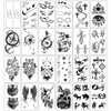 Yazhiji 36 Sheets Temporary Tattoos Stickers, 12 Sheets Fake Body