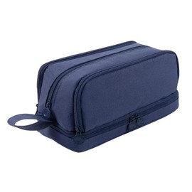 Estuche para Lápices de gran Capacidad, Estuche para Lápices de Doble Ventana y Doble capa, Estuche Multifuncional para Oficina Escolar para Estudiantes de Primaria y Secundaria (Azul marino)