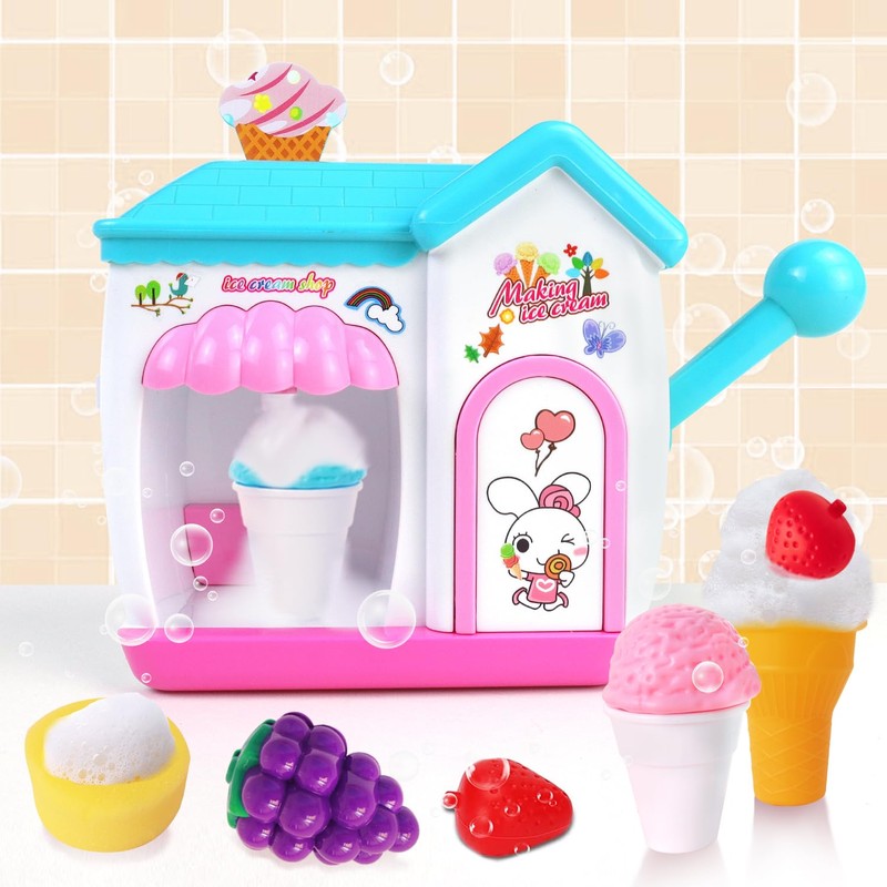 Mercs-X Bath Toy, Fluffy Bubbles, Bubble Play, Water Play, Ice