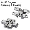 2 Pieces Concealed Folding Hinges 180 Degree Folding Door Hidden