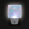 Plug-in LED Night Light Lamp Opal Gemstone Printing with Dusk