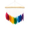 Rainbow Glass Wind Chime Recycled Glass and Bamboo Driftwood Garden