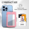 Lanyardio 1 Pack Sliding Vertical ID Badge Holder Hard Pink